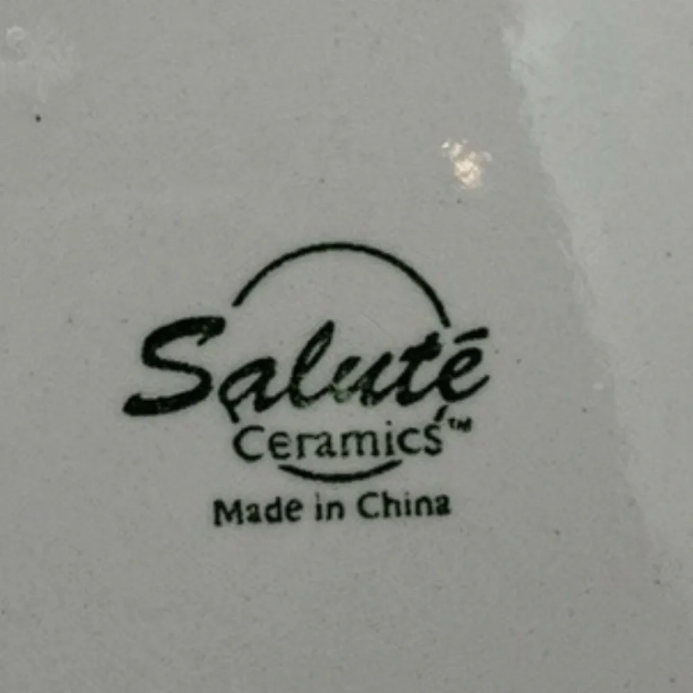 Salute Ceramics Grape Leaves Design Salad Plates